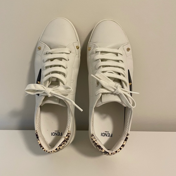 Fendi women’s white monster sneaker in size 37 - Picture 4 of 12
